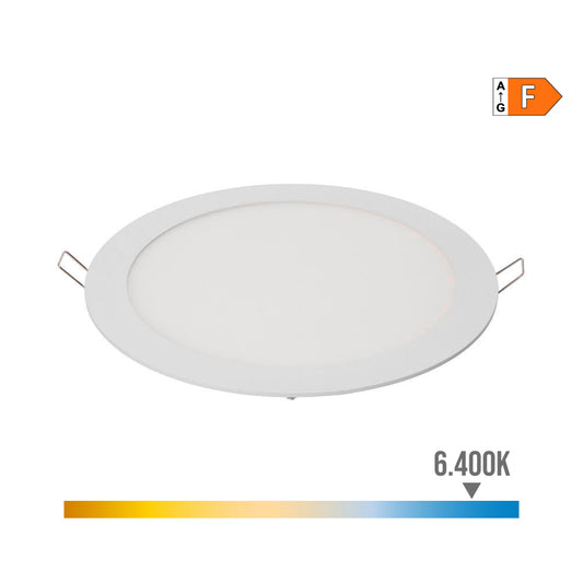 Downlight led de encastrar redondo 20 w luz fria 6400 k 1500 lm branco Ã¸22,5cm_0
