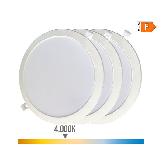 Pack 3 downlights led 18w, daylight 4000k_0