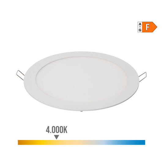 Downlight led de encastrar redondo 20w luz dia 4000k 1500lm branco Ã¸22,5cm edm_0