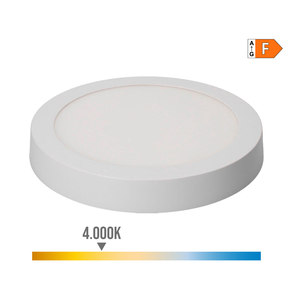 Downlight led de superfÃ­cie redonda branco 20 w 1500 lm 4000 k luz do dia Ã¸ 22 x 3 cm_0