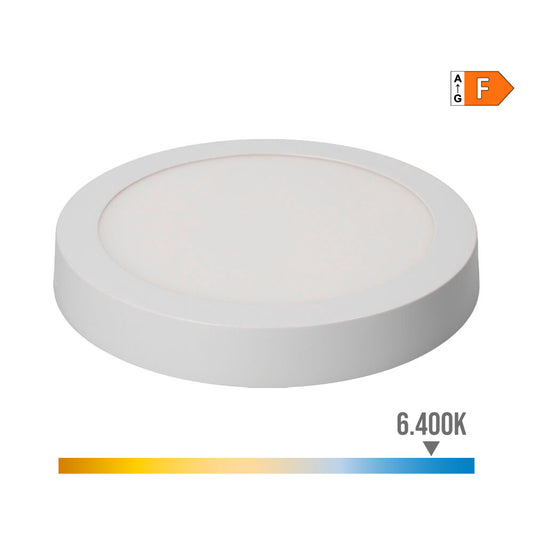 Downlight led superfÃ­cie redondo 20w 1500lm 6400k luz fria Ã¸22x3,5cm branco edm_0
