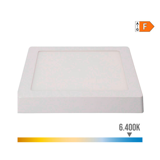 Downlight led superfÃ­cie quadrado 20w 1500lm 6400k luz fria. branco 22x22x3,5cm edm_0