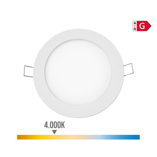 Mini downlight led redondo de encastrar 6w 4000k luz dia cor branco Ã¸11,7cm_0