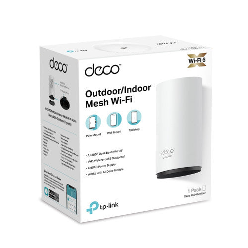 TP-Link Deco X50-Outdoor Doble banda (2,4 GHz / 5 GHz) Wi-Fi 6 (802.11ax) Blanco 1 Interno_2