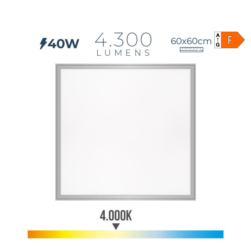 Painel de led 40w 4300lm ra80 59,5x59,5cm 4000k luz do dia_0