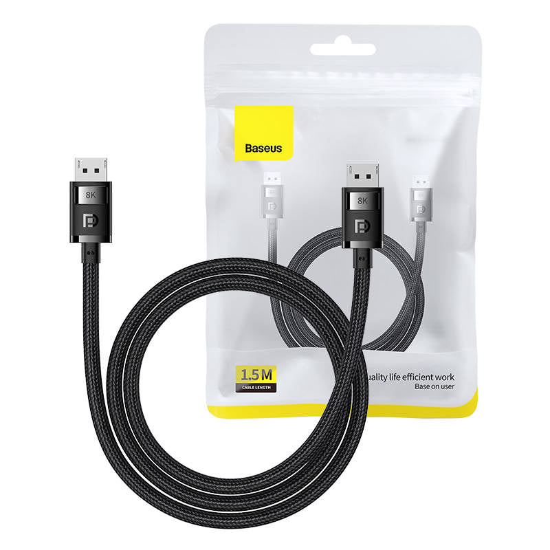DP 8K to DP 8K cable Baseus High Definition 1.5 m (black)_0