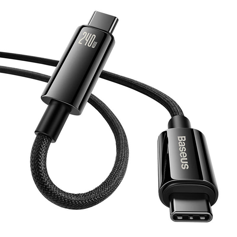 USB-C to USB-C cable Baseus Tungsten Gold 240W 3m (black)_5