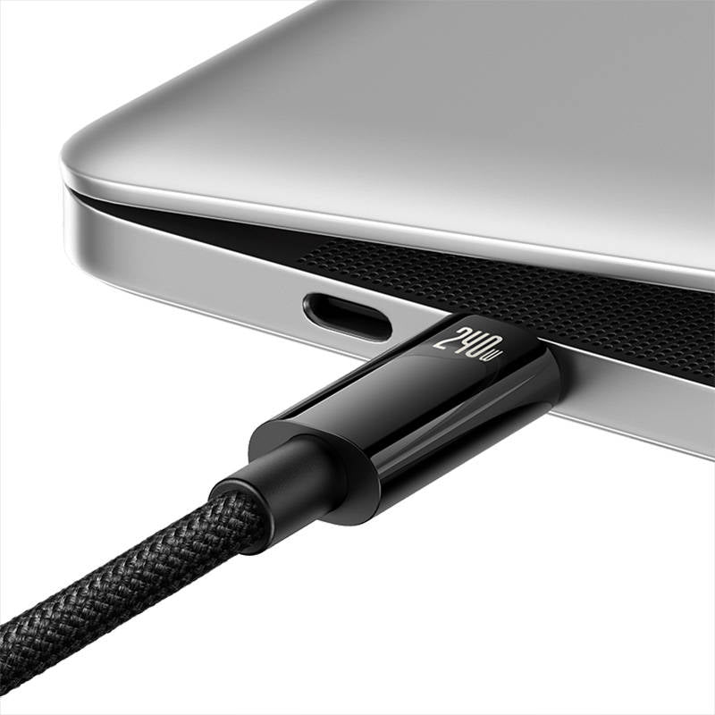 USB-C to USB-C cable Baseus Tungsten Gold 240W 3m (black)_7