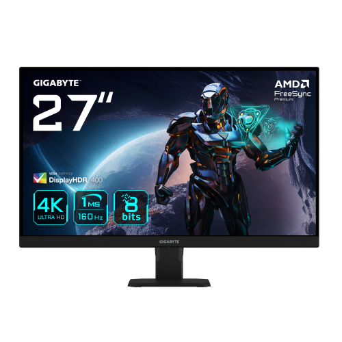 GIGABYTE GS27U 27â Monitor de juegos UHD - 3840 x 2160 (UHD), 160Hz, 1ms, 350 cd/mÂ², Display HDR400, HDMI 2.1, DisplayPort 1.4_0