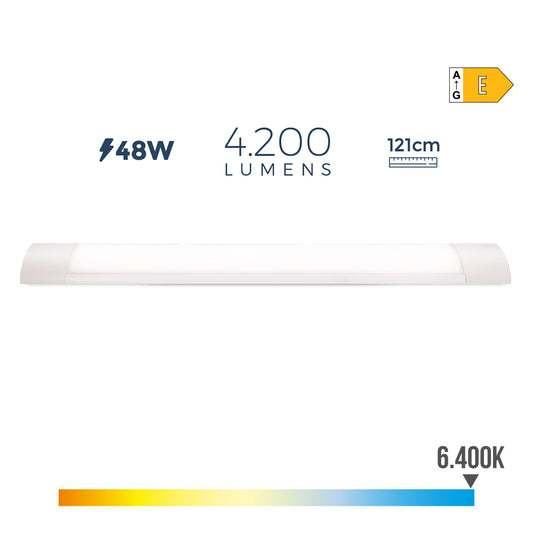 Armadura eletrÃ³nica led 48w 6500k luz fria 4200lm 121,3x3,1x12cm edm_0