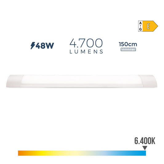 Armadura eletrÃ³nica led 48w 6500k luz fria 4700lm 150x3,5x12cm edm_0