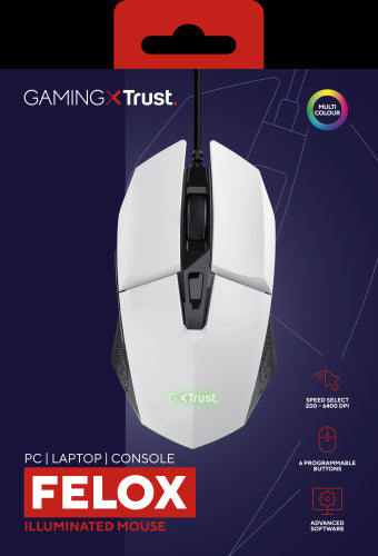 GXT 109W FELOX  MOUSE DA GAMING ILLUMINATO - BIANCO_8