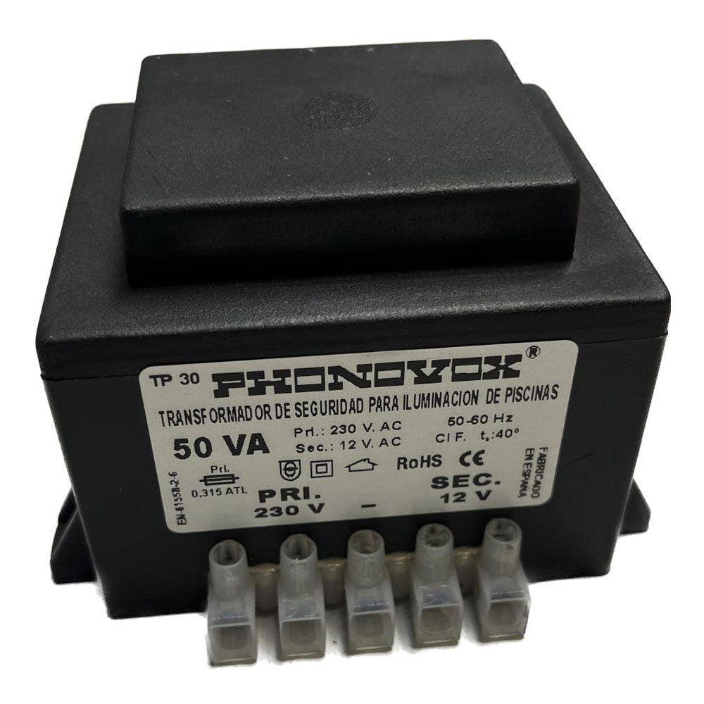 Transformador pool 50va 230/12v 50-60hz. ip-00 armadura tp31050 phonovox_0