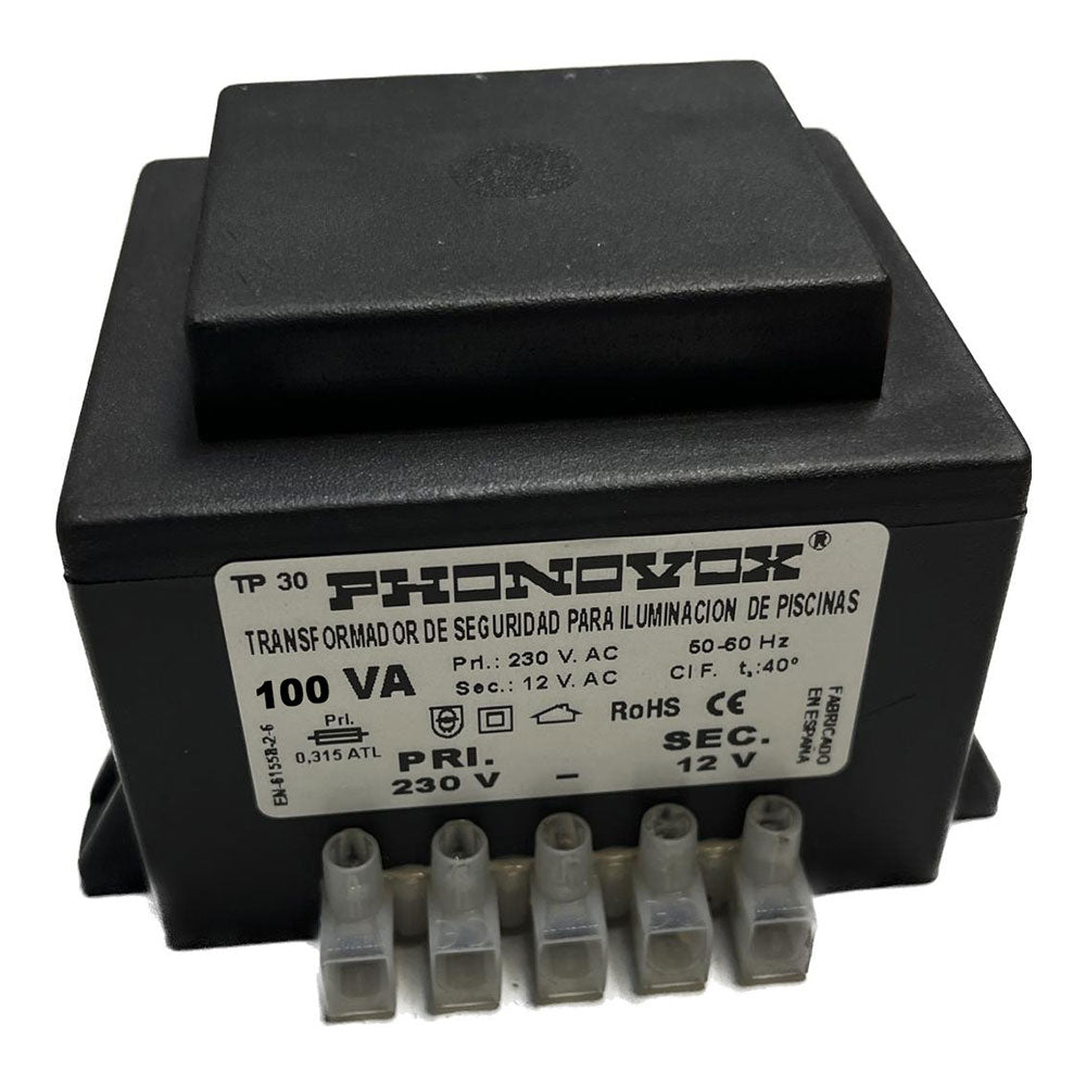 Transformador pool 100va 230/12v 50-60hz. ip-00 armadura tp31100 phonovox_0