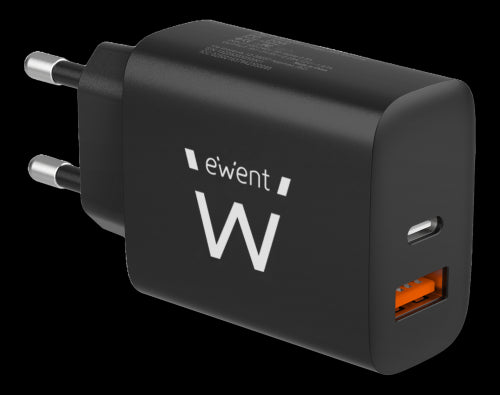 Ewent EW1319 cargador de dispositivo móvil Universal Negro Corriente alterna Carga rápida Interior_0