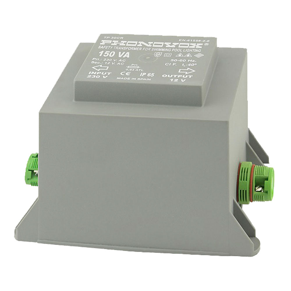 Transformador pool 150va 230/12v 50-60hz. ip-65 conexÃ£o externa-cr tp30103cr phonovox_0