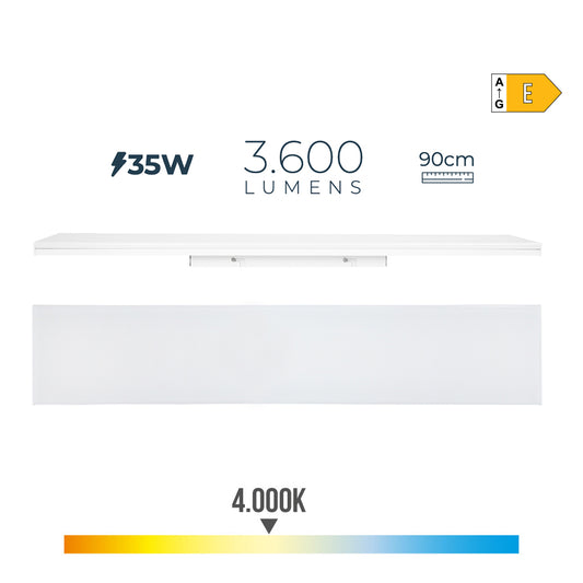 Armadura led 35w 4000k luz dia 3600lm 90x4.5x12cm edm_0