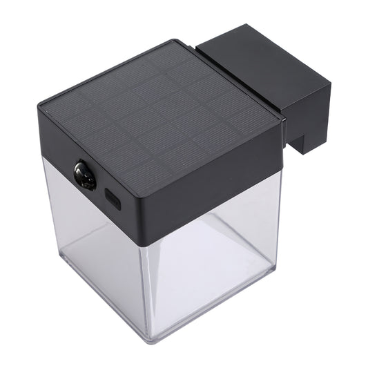 Aplique solar quadrado 4w 500lm, 3000/4000/6500k, 3cct, com sensor, preto_0