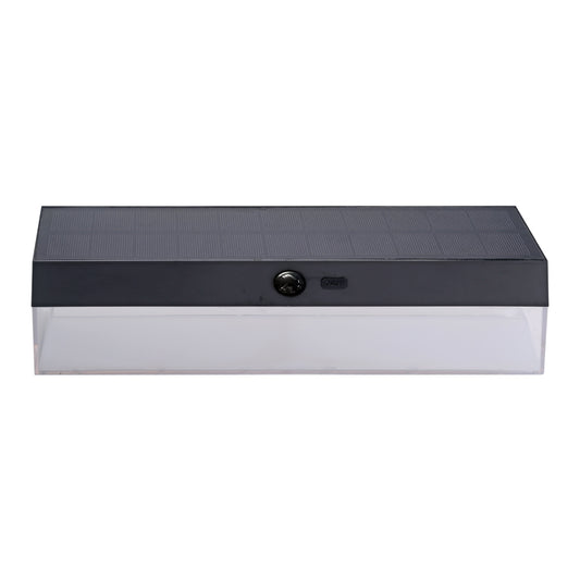 Aplique solar retangular 4w 500lm, 3000/4000/6500k, 3cct, com sensor, preto_0