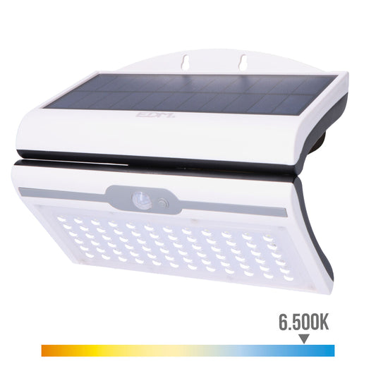 Candeeiro de parede solar 6w 430lm 6.500k com sensor, cor branco_0