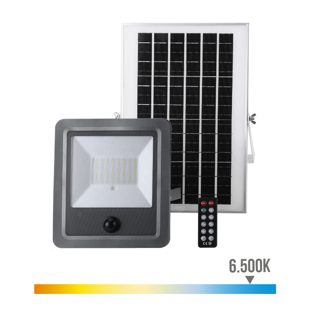 Projetor solar com sensor 100w 1.200lm 6.500k edm_0