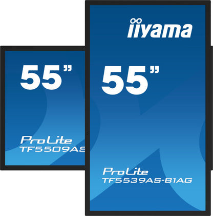 MONITOR IIYAMA 55"  TACTIL / ANDROID 11 / 500CD / RAM 4GB / ROM 32GB / 8MS / USO 24/7 / MODO KIOSCO / IP65 FRONTAL / HDMIX2 / DP X1 / RJ45 / MM / HORIZONTAL-VERTICAL-CARA ARRIBA/  VESA 400X400  (TF5539AS-B1AG)_1