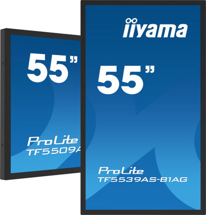 MONITOR IIYAMA 55"  TACTIL / ANDROID 11 / 500CD / RAM 4GB / ROM 32GB / 8MS / USO 24/7 / MODO KIOSCO / IP65 FRONTAL / HDMIX2 / DP X1 / RJ45 / MM / HORIZONTAL-VERTICAL-CARA ARRIBA/  VESA 400X400  (TF5539AS-B1AG)_2