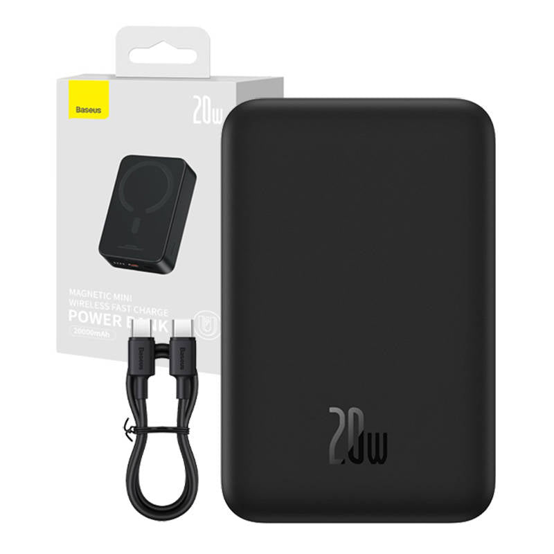 Powerbank Baseus Magnetic Mini 20000mAh, USB-C 20W MagSafe (black)_1