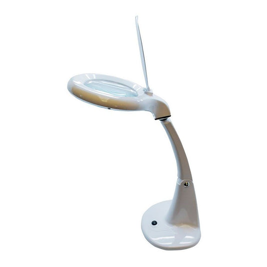 Flexo led lupa aumento 3x 12x, 4 w 300 lm 6500 k, branco, 190 x 380 mm_0