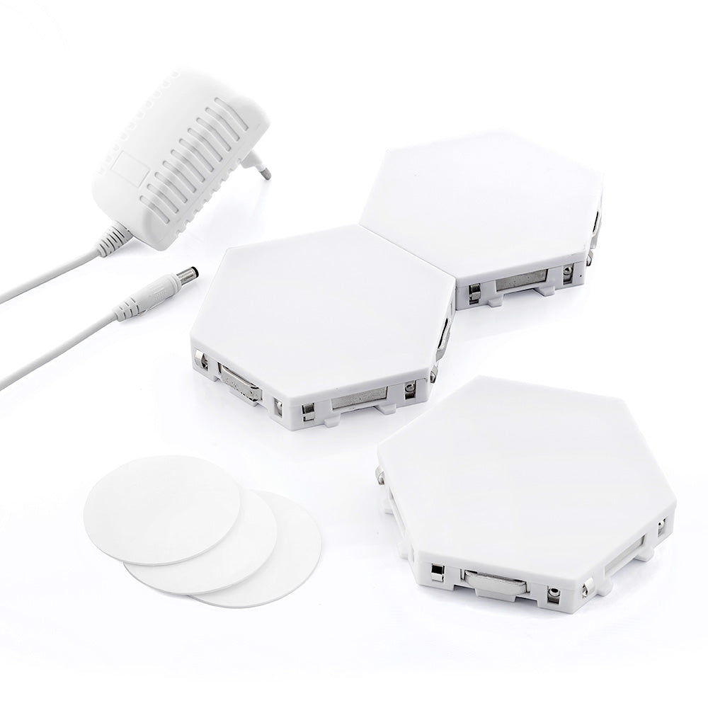 Kit de 3 paineis de led modulares magnÃ©ticos e tÃ¡teis tilight innovagoods_0