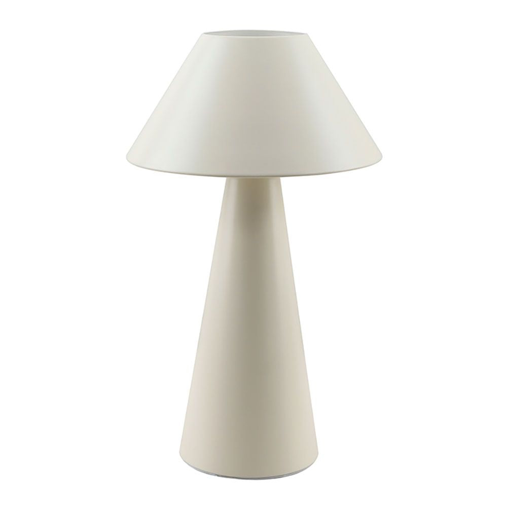 Candeeiro de mesa, e27, em formato de cogumelo, cor branco sujo, Ã¸200 x 325 mm_0