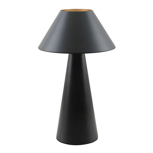 Candeeiro de mesa, e27, em formato de cogumelo, cor preto, Ã¸200 x 325 mm_0