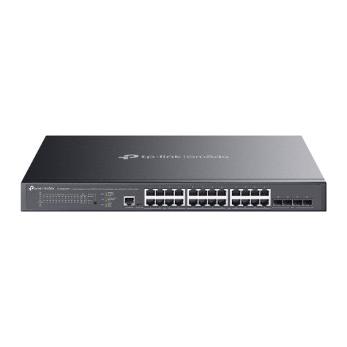 TP-Link Omada SG3428XMPP switch Gestionado L2+ Gigabit Ethernet (10/100/1000) Energía sobre Ethernet (PoE) 1U Negro_0