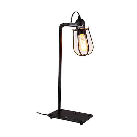 Candeeiro de mesa metÃ¡lico vintage e27 60w 22x51cm edm_0