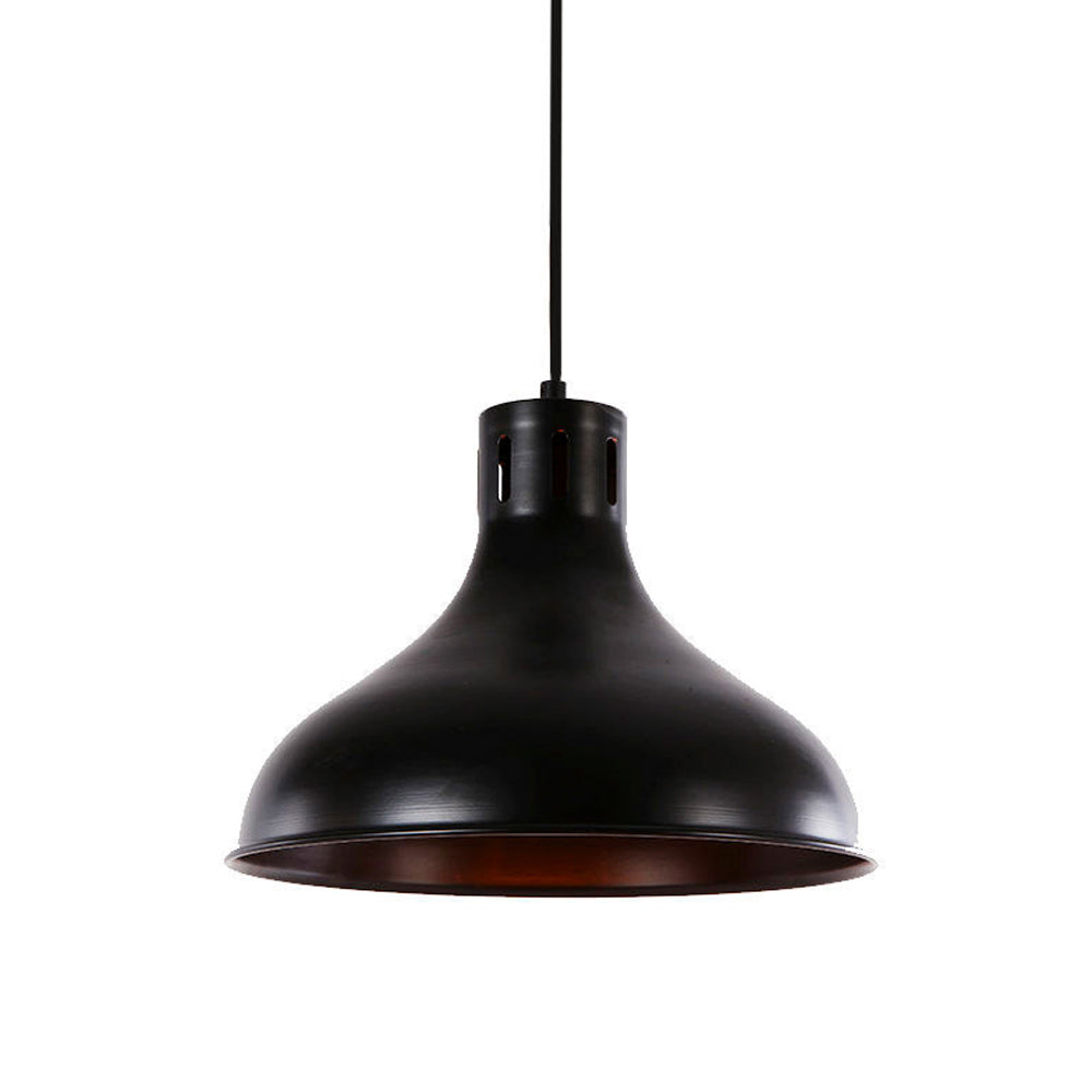 Candeeiro de teto metÃ¡lico vintage e27 60w cor preto Ã¸29x24cm edm_0