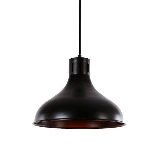 Candeeiro de teto metÃ¡lico vintage e27 60w cor preto Ã¸29x24cm edm_0