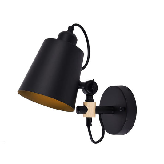 Candeeiro de parede metÃ¡lico e27 60w cor preto 25x27cm edm_0