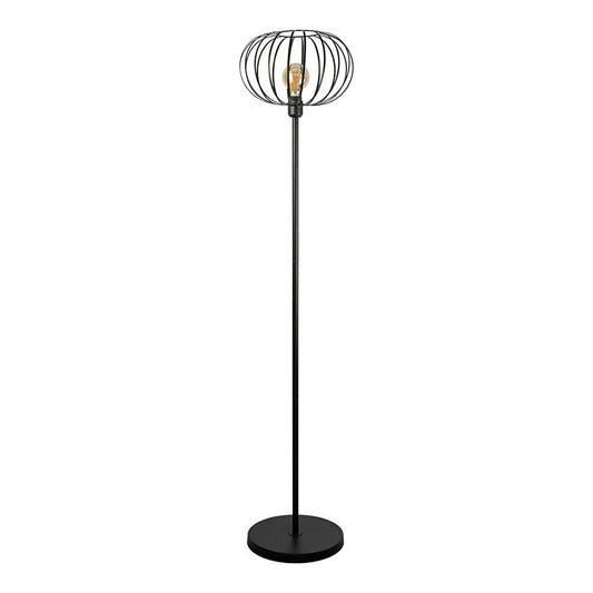 Candeeiro de pÃ© (sala) vintage e27 60w cor preta Ã¸35x150cm_0