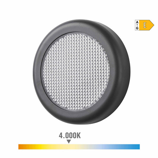 Candeeiro de parede led 6w 450lm 4000k luz dia ip65 Ã¸14x2,8cm redondo edm_0