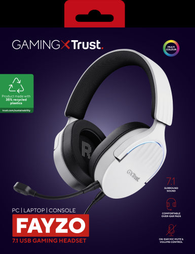 GXT 490W FAYZO CUFFIE GAMING USB 7.1 CON RIDUZIONE DEL RUMORE - 35% PLASTICA RICICLATA - B_8