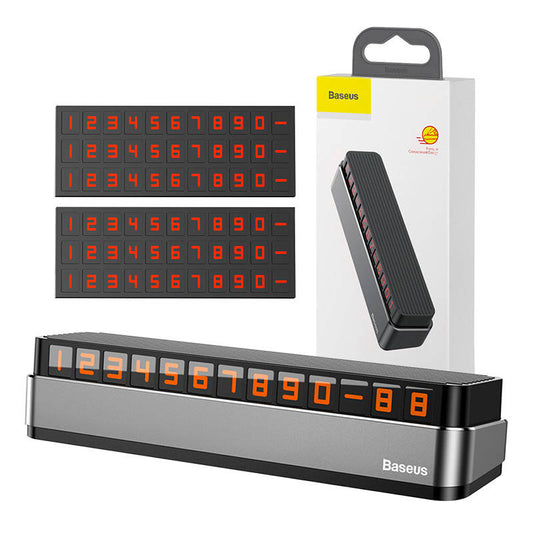 Temporary Parking Number Plate Baseus Moonlight (grey)_0