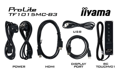 iiyama ProLite TF1015MC-B3 - Monitor LCD - 10.1" (10" visualizzabile) - telaio aperto - touchscreen - 1280 x 800 WXGA - IPS - 500 cd/m? - 800:1 - 29 ms - HDMI, VGA, DisplayPort - nero_9