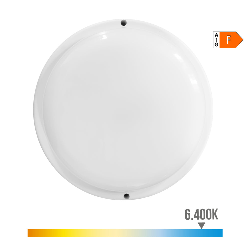 Candeeiro de parede led redondo com sensor de movimento e crepÃºsculo 18w 1820lm 6.400k luz branca edm_0