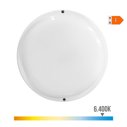Candeeiro de parede led redondo com sensor de movimento e crepÃºsculo 18w 1820lm 6.400k luz branca edm_0