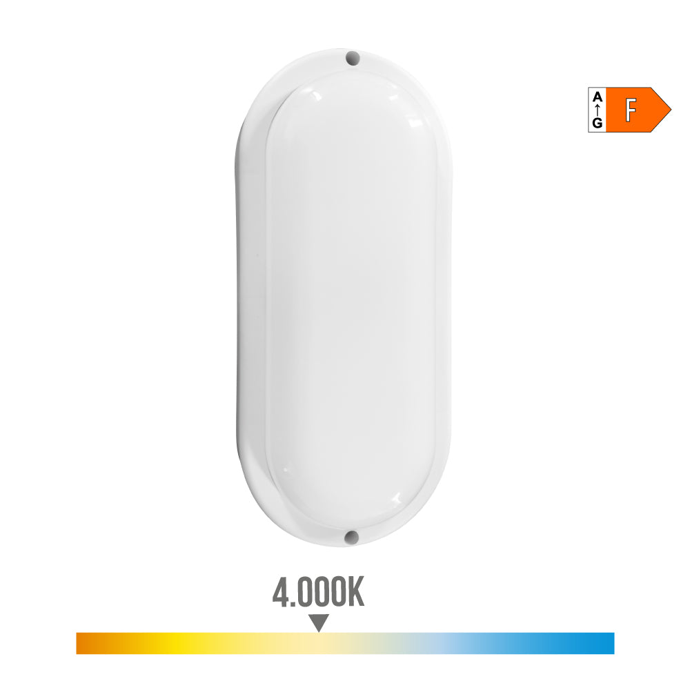 Aplique oval led com crepÃºsculo e sensor de movimento 18w 1820lm 4.000k edm_0