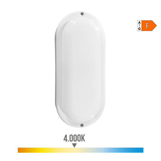 Aplique oval led com crepÃºsculo e sensor de movimento 18w 1820lm 4.000k edm_0