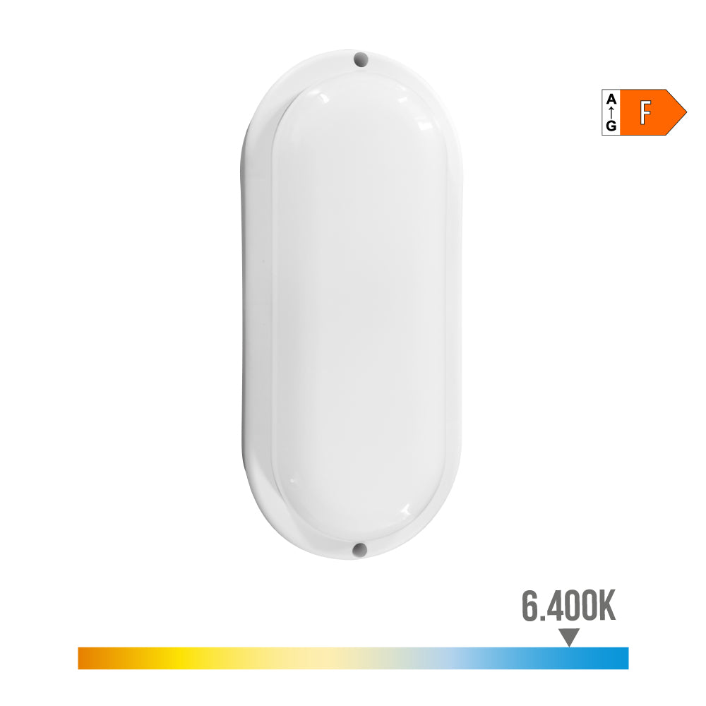 Aplique oval led com sensor crepuscular e movimento 18w 1820lm 6.400k edm_0