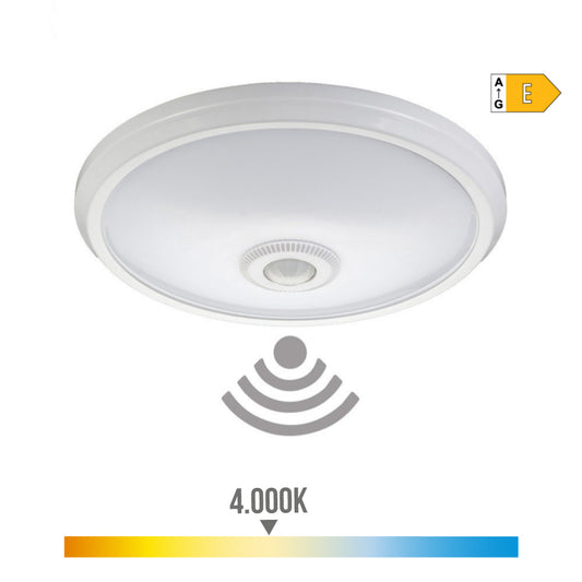 Candeeiro de teto de superfÃ­cie led com sensor ip20 15w 4000k daylight Ã¸29x6cm edm_0