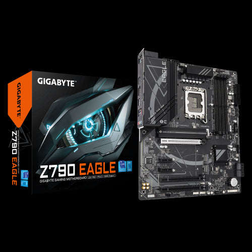 GIGABYTE Z790 EAGLE Placa base - Compatible con procesadores Intel Core de 14Âª generaciÃ³n, VRM de 12+1+1 fases, hasta 7600 MHz DDR5 (OC), 3xPCIe 4.0 M.2, LAN 2,5 GbE, USB 3.2 Gen 2_0