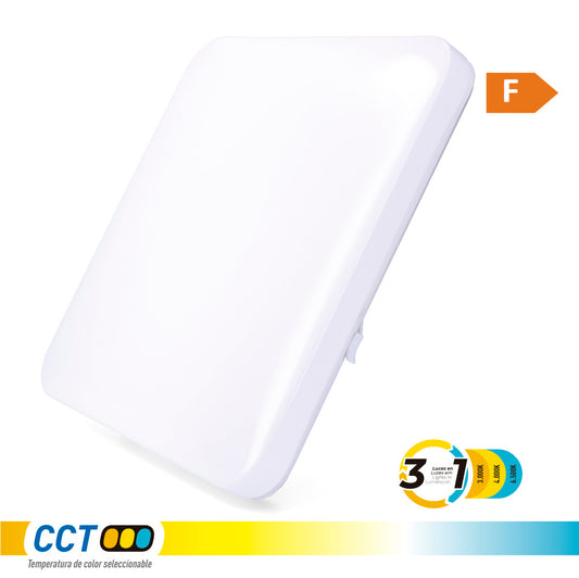 Aplique led quadrada extraplana 24 w 3cct 2490 lm 37 x 37 x 6,7 cm_0